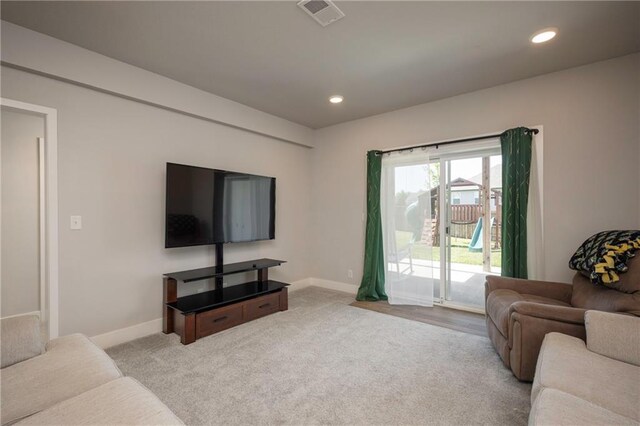 view of carpeted living room