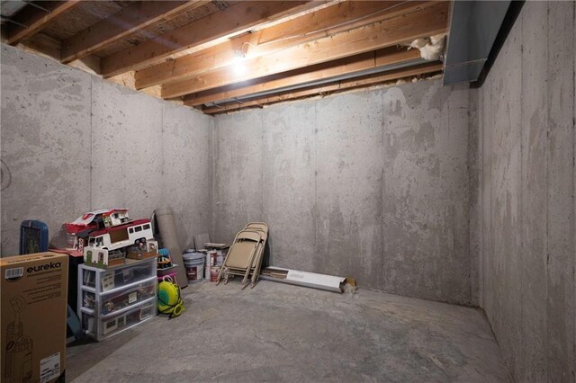 view of basement