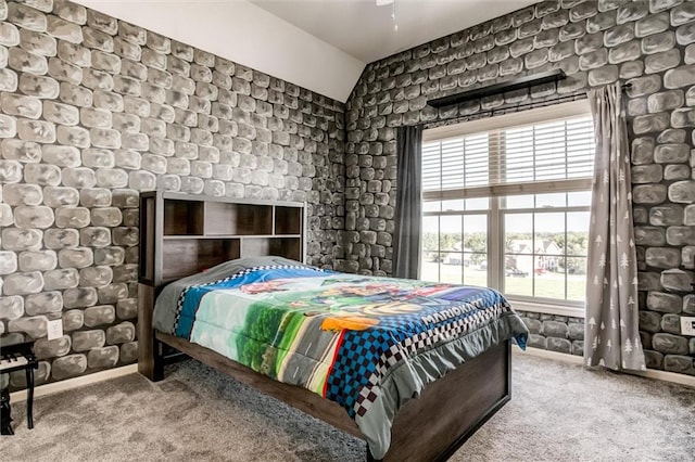 bedroom featuring carpet floors and multiple windows