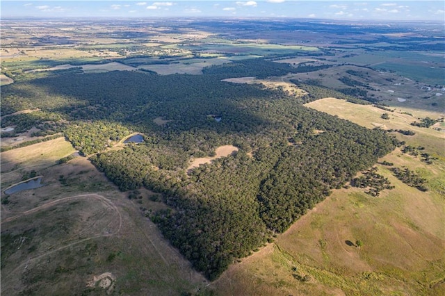 aerial view with a rural view