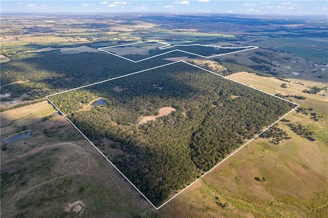 drone / aerial view featuring a rural view