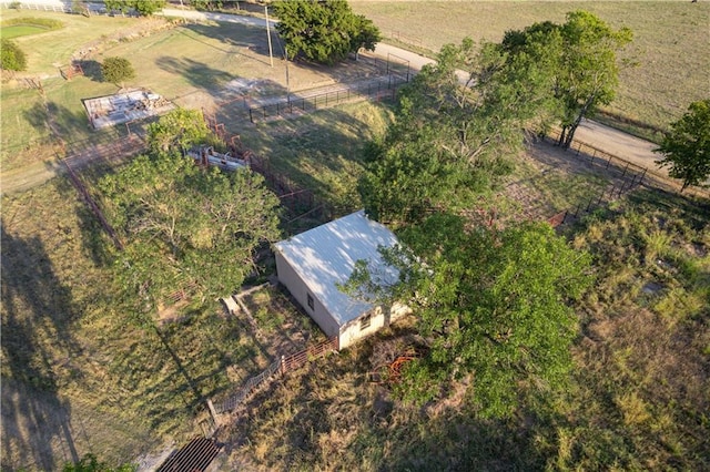 drone / aerial view featuring a rural view