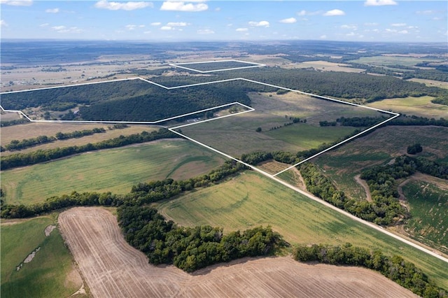 drone / aerial view featuring a rural view