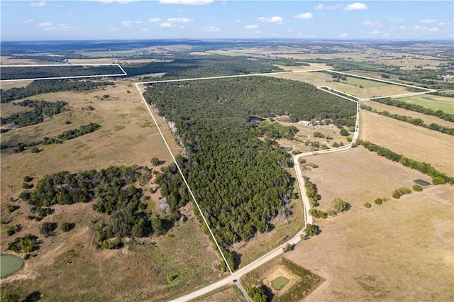 aerial view with a rural view