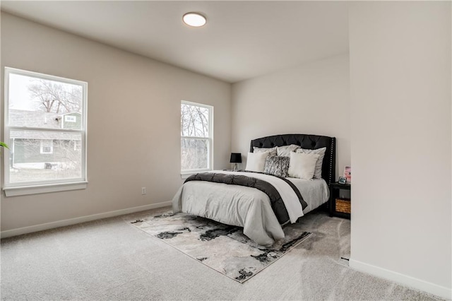 bedroom with carpet