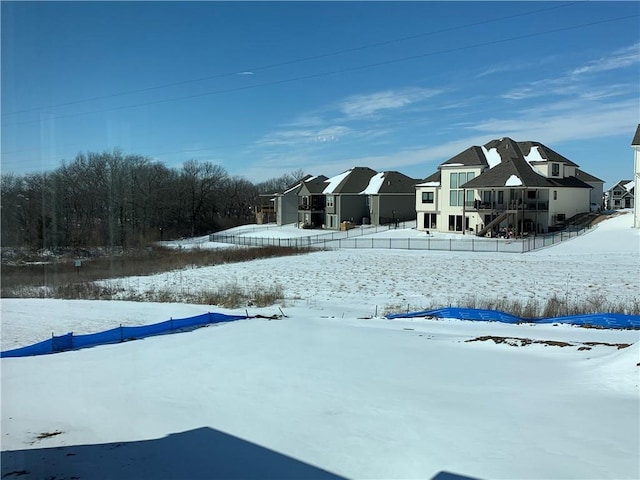 view of snowy yard