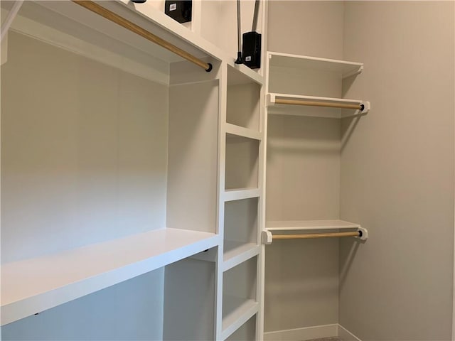 view of walk in closet