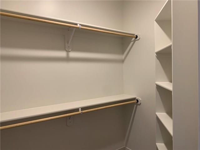 view of walk in closet