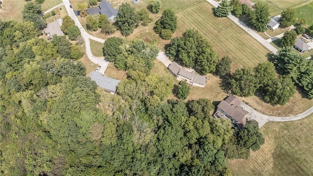 aerial view featuring a rural view