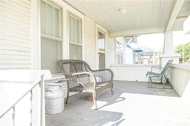 view of patio featuring covered porch