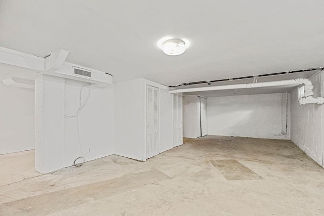 view of basement