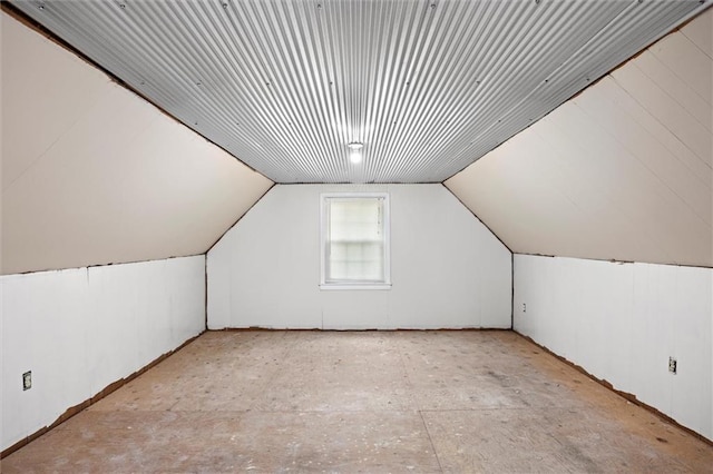 bonus room with lofted ceiling