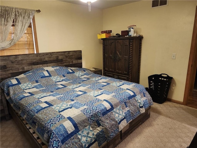 view of carpeted bedroom