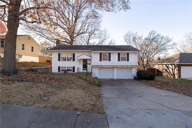 split foyer home with a garage