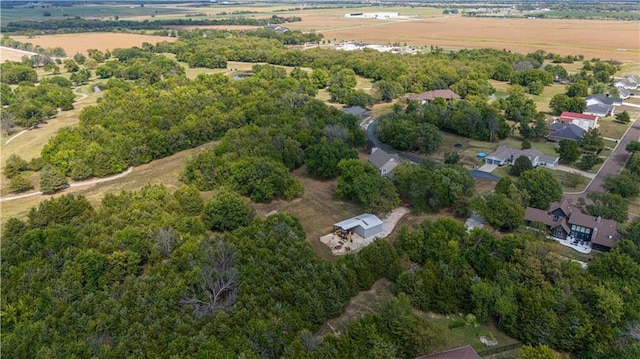 drone / aerial view with a rural view