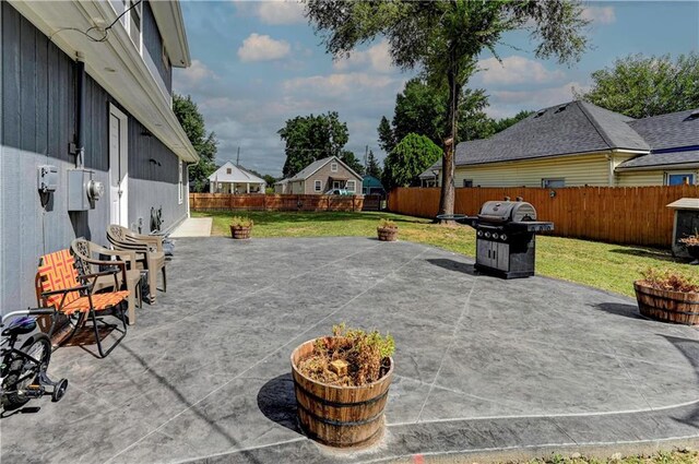 view of patio / terrace with area for grilling