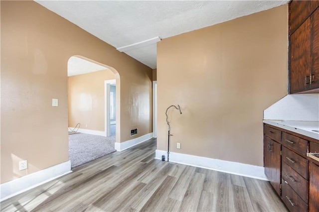 interior space with light hardwood / wood-style flooring