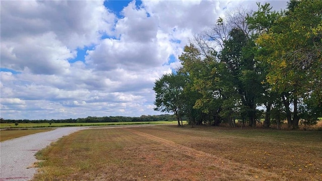 view of street with a rural view