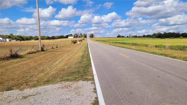 view of street featuring a rural view