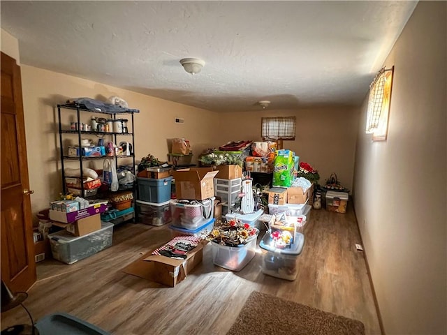 interior space with hardwood / wood-style floors