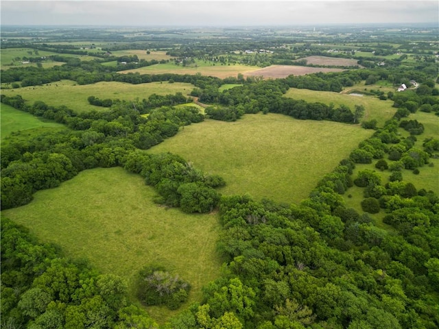 aerial view featuring a rural view