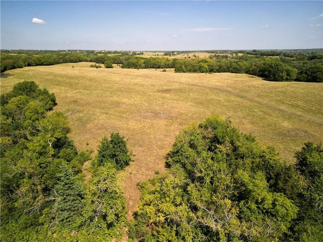 aerial view with a rural view