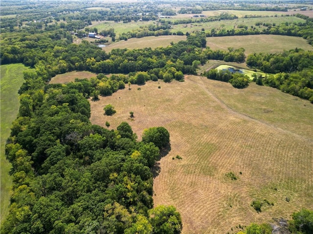 aerial view with a rural view