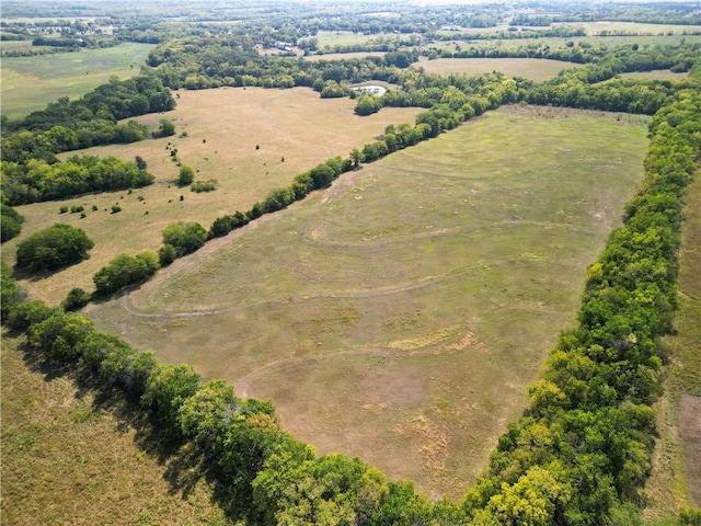 aerial view featuring a rural view