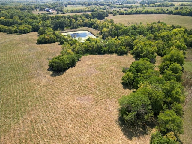 aerial view with a rural view