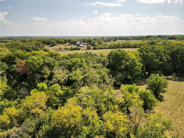 drone / aerial view of a heavily wooded area