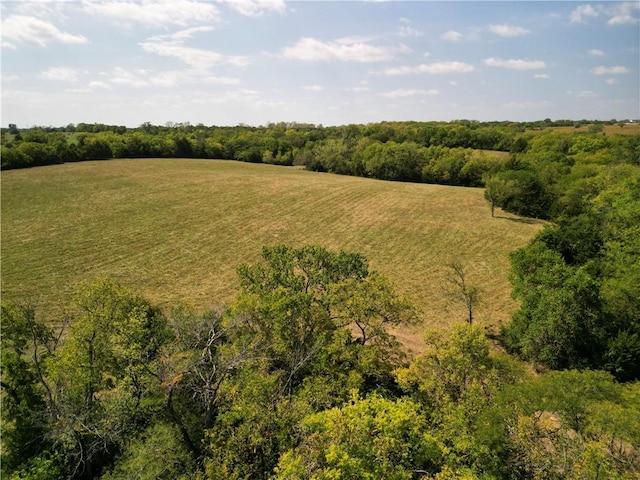 bird's eye view featuring a rural view