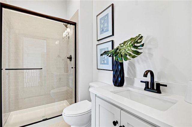 13485 W 174th Pl, Overland Park, KS 66221 - bathroom featuring toilet, a shower stall, and vanity