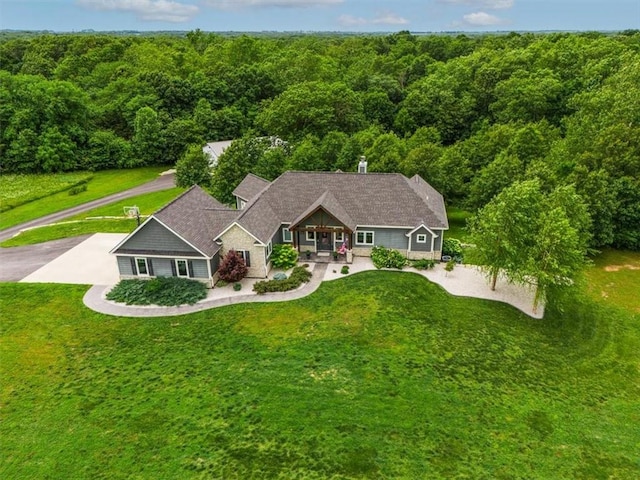 birds eye view of property