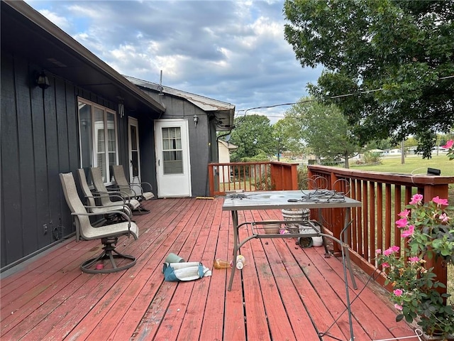 view of wooden terrace