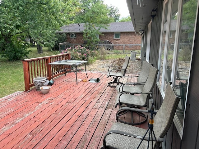 view of wooden terrace