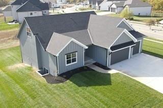 aerial view with a residential view