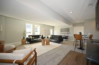 living room featuring wood-type flooring