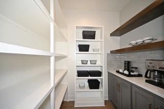 view of storage area