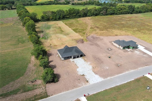 bird's eye view featuring a rural view