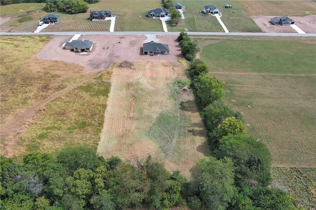 drone / aerial view with a rural view