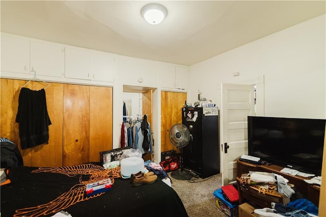 bedroom with carpet