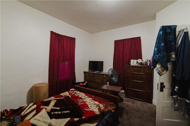 bedroom with carpet