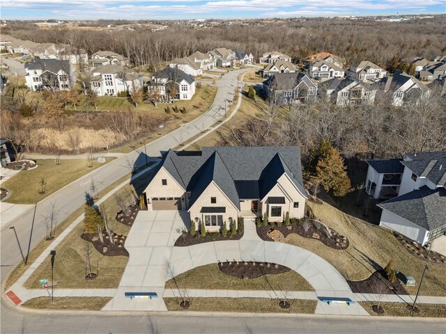 drone / aerial view featuring a residential view