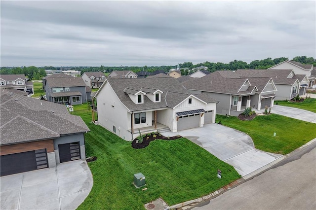 1617 SW Arbor Park Dr, Lees Summit, MO 64082 - view of front facade with driveway, a residential view, an attached garage, and a front lawn