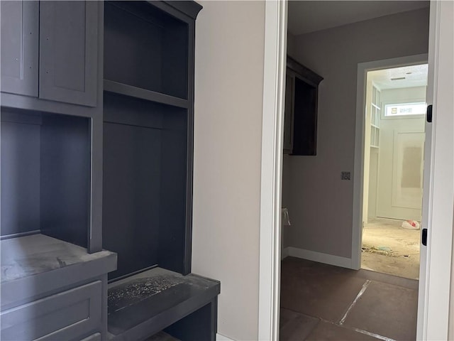 mudroom with baseboards