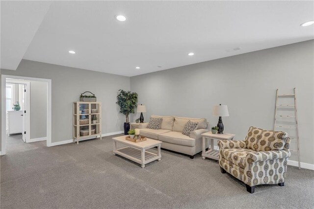 view of carpeted living room