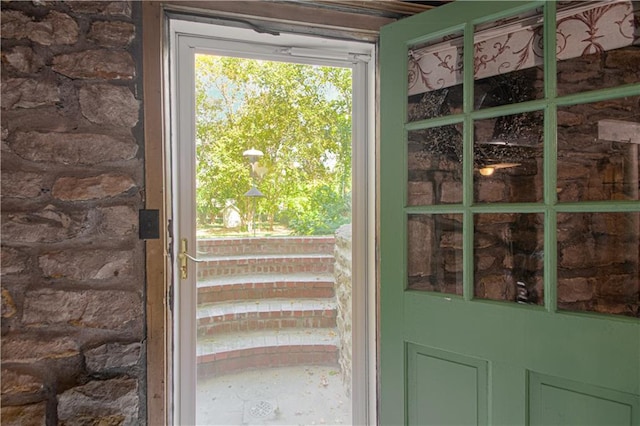 view of doorway to outside