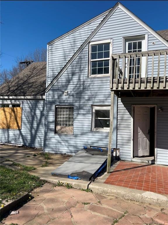 rear view of house with a patio area