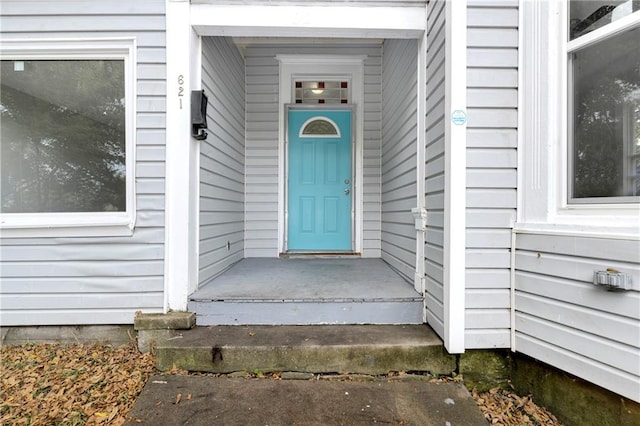 view of doorway to property