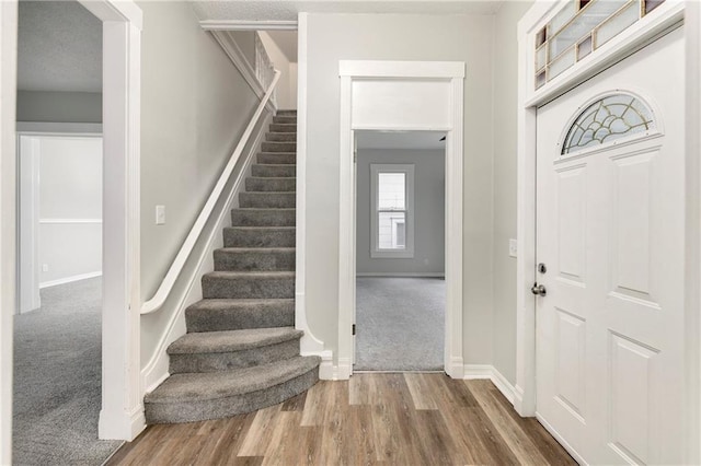 entryway featuring hardwood / wood-style flooring